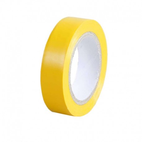 Ruban isolant adhésif Isola - Jaune - 10 Mètres x 15 mm