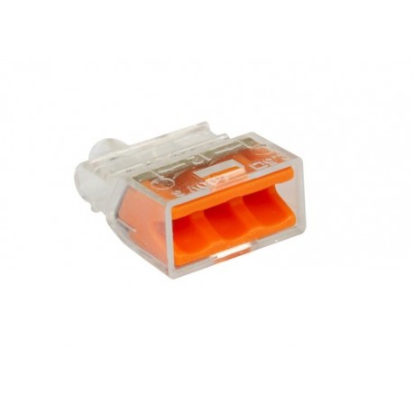 Boîte de 100 bornes de connexion rapide - 3 entrées - Orange