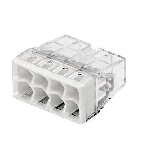 Borne de connexion rapide - 8 entrées - Gris - Vendu par 1000