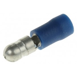 Cosse ronde mâle - Diamètre 5 mm - Section du câbe de 1.5 à 2.5 mm - Bleu