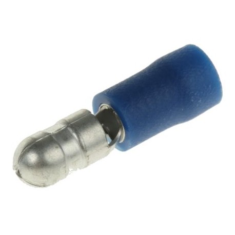 Cosse ronde femelle - Diamètre 5 mm - Section du câbe de 1.5 à 2.5 mm - Bleu