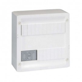 Coffret basique grade 2 TV - 4 x RJ45 STP - 13 modules - Blanc