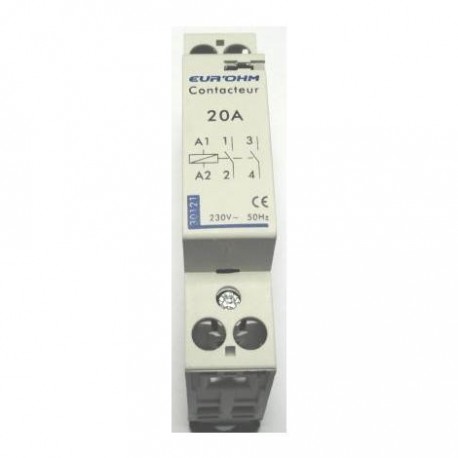 Contacteur standard - 20A 2P 2F - 1 module