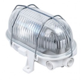 Hublot extérieur ovale - Verre - E27 - 60W - IP44 - Dimmable - Sans ampoule