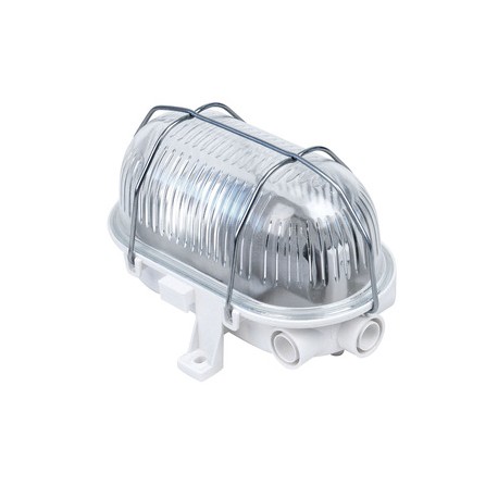 Hublot extérieur ovale - Verre - E27 - 60W - IP44 - Dimmable - Sans ampoule