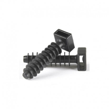 Lot de 100 embases à frapper pour collier colson - 9mm