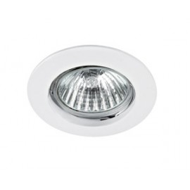 Spot encastré fixe Disk - GU10 - 50W - Rond - Aluminium blanc - Sans ampoule 