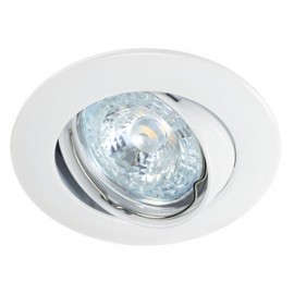 Spot encastré orientable Galaxy - GU10 - 50W - Rond - Aluminium blanc - Sans ampoule 