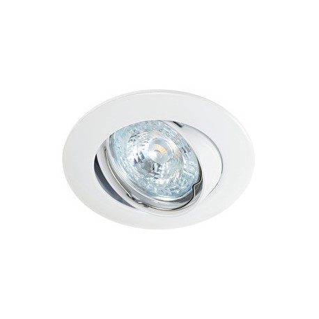 Spot encastré orientable Galaxy - GU10 - 50W - Rond - Aluminium blanc - Sans ampoule 