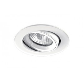 Spot encastré orientable Speed 70 R 230 - GU10 - 50W - Rond - Aluminium blanc - Sans ampoule