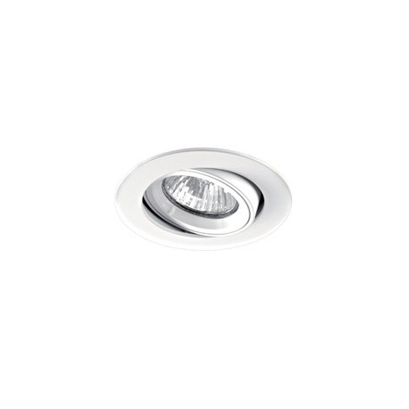 Spot encastré orientable Speed 70 R 230 - GU10 - 50W - Rond - Aluminium blanc - Sans ampoule