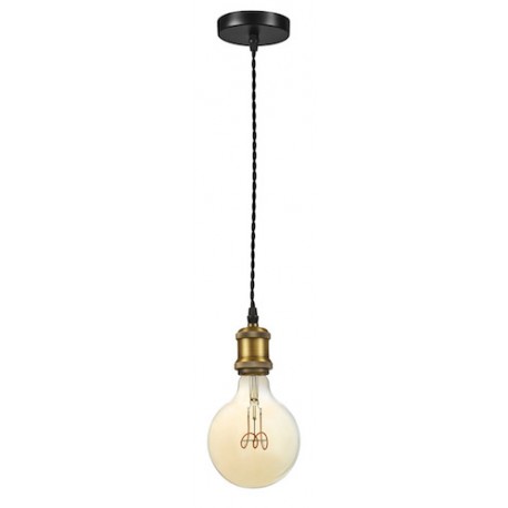Suspension Époque E27 - 150W - Sans ampoule - Laiton