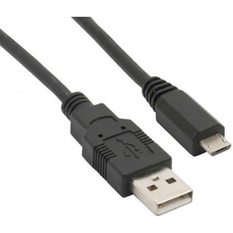 Cordon USB A mâle / micro USB B mâle - 1m - Noir