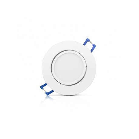 Spot LED orientable - 5W - 4000K - Rond - Blanc - Avec alimentation électronique - Non variable