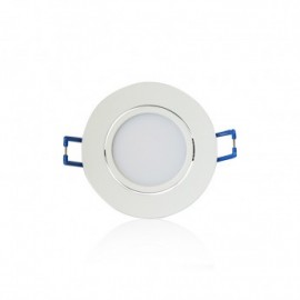 Spot LED orientable - 7W - 6000K - Rond - Blanc - Avec alimentation électronique - Non dimmable