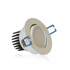 Spot LED orientable - 7W - 4000K - Rond - Blanc - Avec alimentation électronique - Non variable