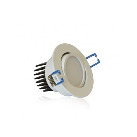Spot LED orientable - 7W - 4000K - Rond - Blanc - Avec alimentation électronique - Non variable