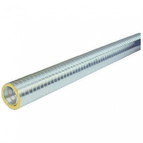 Gaine aluminium semi-rigide calorifugée et isolée - 2m - Diamètre 160mm - Isolation 25mm