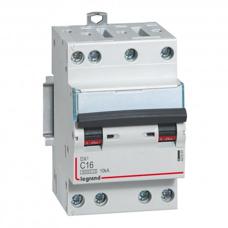 Disjoncteur DX³6000 10kA arrivée haute et départ bas à vis 4P 400V~ - 20A - courbe C - pour peigne HX³ optimisé