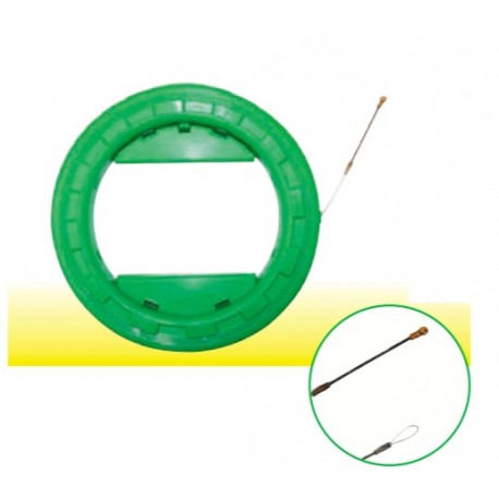 Aiguille en perlon sous carter et embouts flexibles à roue de glissement de 25 m - Ø 4 mm 