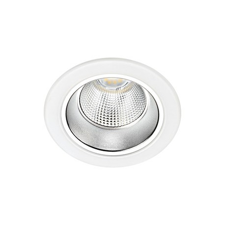 Spot LED encastré Riva - 10W - 3000°K - 900lm - Rond - Lames ressorts - Dimmable - Blanc