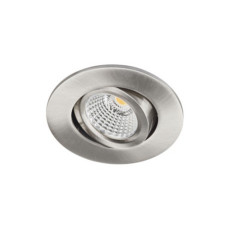 Spot LED encastré DL-ISO - 8W - 3000°K - 800lm - Rond - Lames ressorts - Dimmable - Nickel