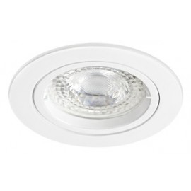 Kit Spot encastré Speed 50 R 230 LED6 orientable - 6W - 3000K - 480lm - Rond - Non dimmable - Avec ampoule - Blanc