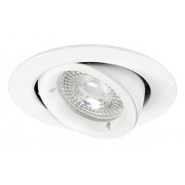 Kit Spot encastré Speed 90 R 230 LED6 orientable - 6W - 3000K - 480lm - Rond - Non dimmable - Avec ampoule - Blanc