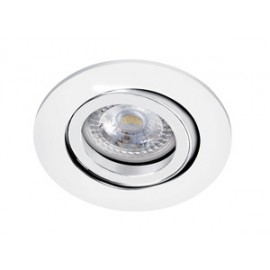 Kit Spot encastré Tipo R LED STEP DIM orientable - 4,5W - 2700K - 390lm - Rond - Dimmable - Avec ampoule - Blanc