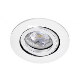 Kit Spot encastré Tipo R LED STEP DIM orientable - 4,5W - 4000K - 390lm - Rond - Dimmable - Avec ampoule - Blanc