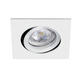 Kit Spot encastré Tipo R LED STEP DIM orientable - 4,5W - 4000K - 390lm - Carré - Dimmable - Avec ampoule - Blanc