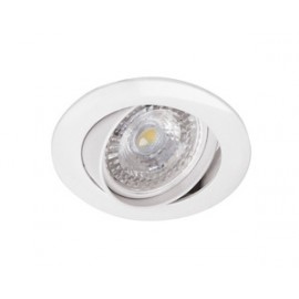Kit Spot encastré Galaxy LED STEP DIM orientable - 4,5W - 4000K - 390lm - Rond - Dimmable - Avec ampoule - Blanc