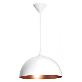 Suspension Como - 60W - E27 - Sans ampoule - Blanc / Cuivré