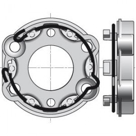 Support universel taraudé pour moteur de volets roulants - Couple max. 85Nm