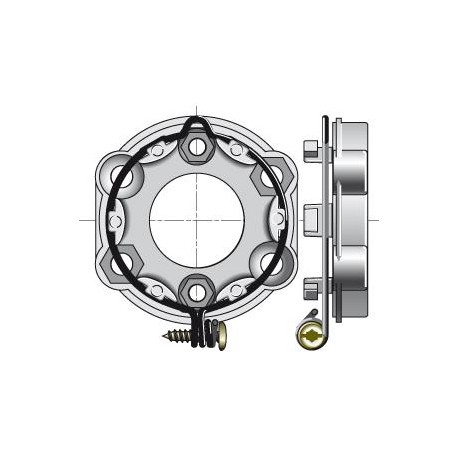 Support universel pour moteur de volets roulants - Couple max. 120Nm - Anneau verrouillable