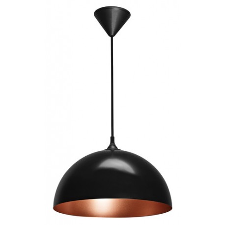 Suspension Como - 60W - E27 - Sans ampoule - Noir / Cuivré