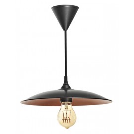 Suspension Roma - 60W - E27 - Sans ampoule - Noir / Cuivré