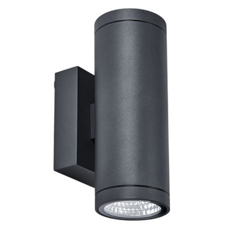 Applique murale extérieure Axo LED - 2X10W - 3000K - 750lm - Dimmable - Avec ampoule - Anthracite
