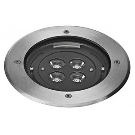 Spot encastré sol Tecnisol - 12W - 3000K - 770lm - Rond - Non dimmable - Avec ampoule - Inox