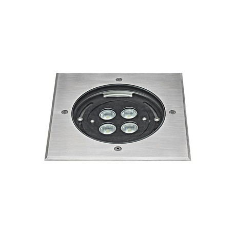 Spot encastré sol Tecnisol - 12W - 4000K - 850lm - Carré - Non dimmable - Avec ampoule - Inox