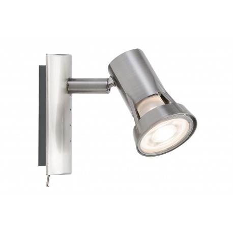 KDO Projecteur 1 source Teja - Nickel satine - 10W - GU10 - 230V - Sans source - Dimmable