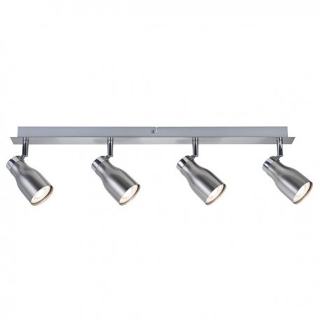KDO Projecteur 4 sources Meli - Nickel satine - Max. 4 x 10W - GU10 - 230V - Sans sources - Dimmable