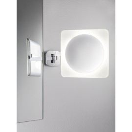KDO Miroir grossissant LED x3 Bela - Chrome/blanc - 7,2W - 3000K - IP44 - Non dimmable - Avec interrupteur