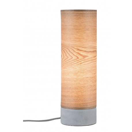 KDO Lampe a poser NEORDIC SKADI - 20W - E14 - 230V - Bois - beton - Dimmable - Sans ampoule - Fait main