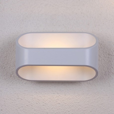 KDO Applique murale blanche - 6W - 3000K - Non dimmable - Avec ampoule