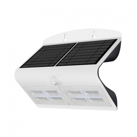 KDO Applique murale Led solaire blanche - 6.8W - 4000K - Non dimmable - Avec ampoule