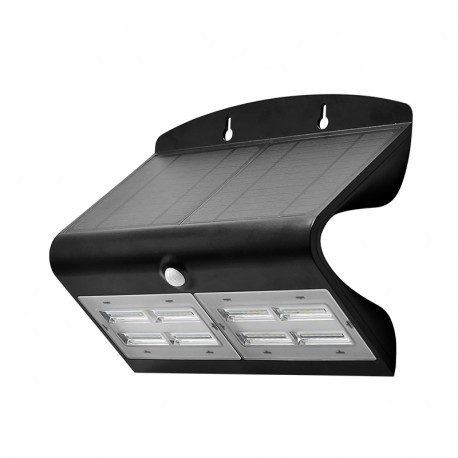 KDO Applique murale Led solaire noire - 6.8W - 4000K - Non dimmable - Avec ampoule