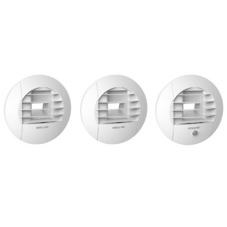 Kit de 3 bouches hygroréglables B T3 - Piles - 7 manchons à griffes - Pour cuisine, salle de bains et WC