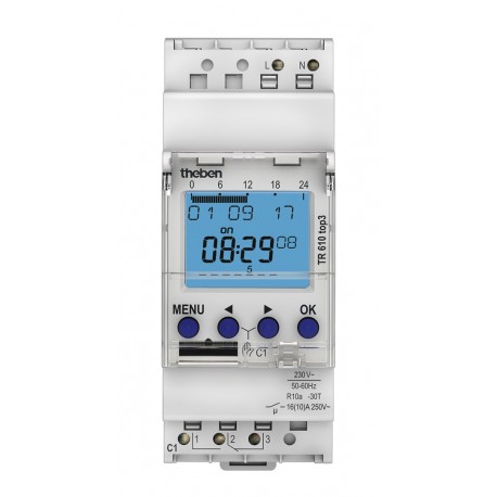 Horloge programmable digitale TR 610 top3 - 1 canal - Blanc