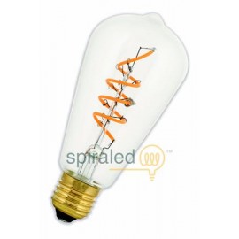 Ampoule LED à filament Spiraled Alva E27 - 4W - 2200K - 180lm - Clair - Dimmable